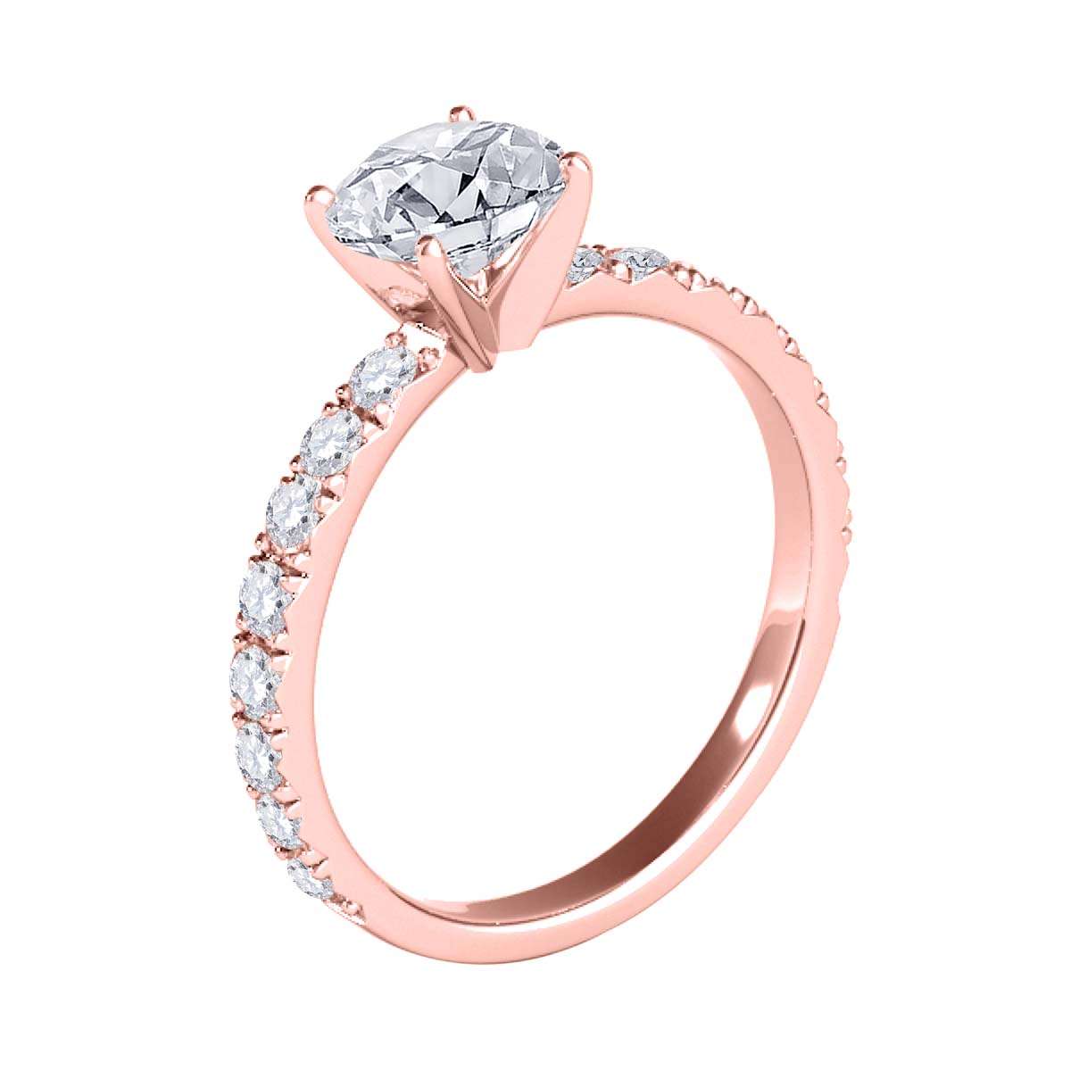 0.50 Carat Natural Diamond Engagement Wedding Solitaire Ring In 10K Rose, White & Yellow Gold Mauli Jewels