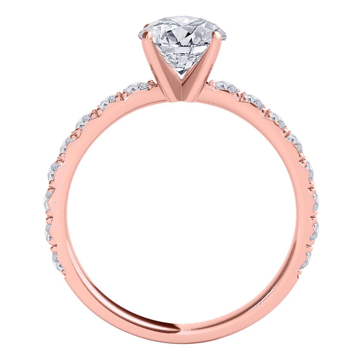 0.50 Carat Natural Diamond Engagement Wedding Solitaire Ring In 10K Rose, White & Yellow Gold Mauli Jewels