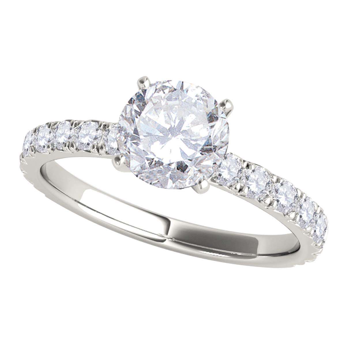 0.50 Carat Natural Diamond Engagement Wedding Solitaire Ring In 10K Rose, White & Yellow Gold Mauli Jewels