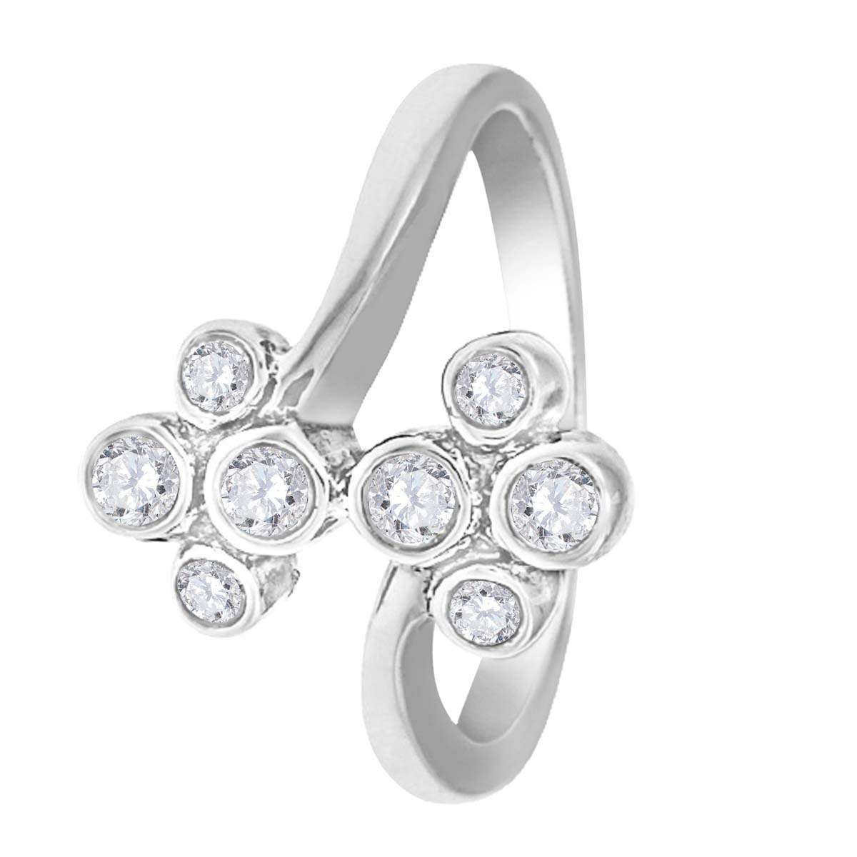 0.25 Carat Natural Diamond Bezel-Set Engagement Wedding Ring in 10K Rose, White, or Yellow Gold Mauli Jewels