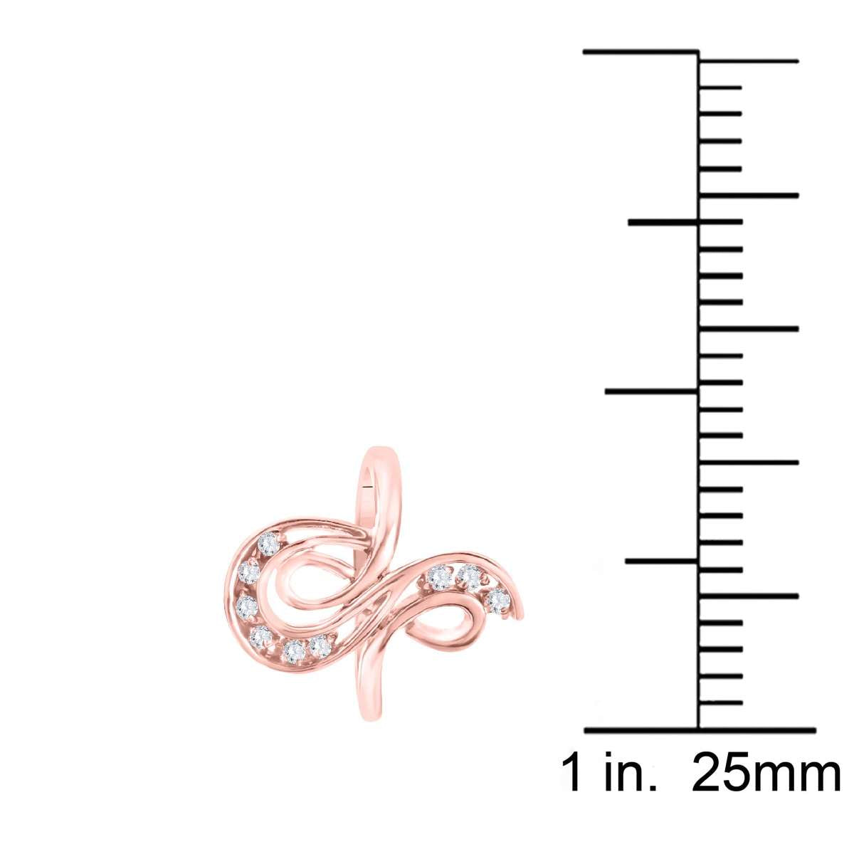 0.10 Carat Natural Diamond Prong Set Engagement Wedding Ring in 10K Rose, White & Yellow Gold Mauli Jewels