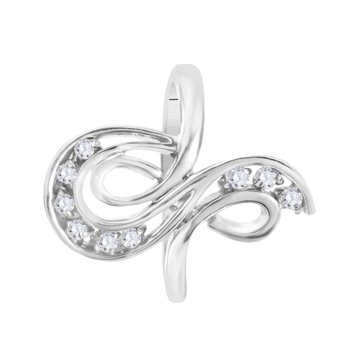 0.10 Carat Natural Diamond Prong Set Engagement Wedding Ring in 10K Rose, White & Yellow Gold Mauli Jewels