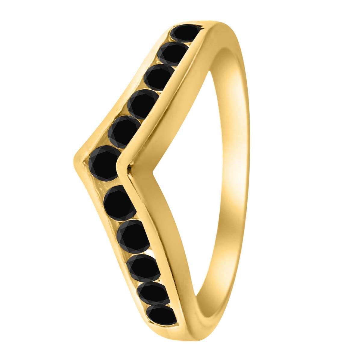 0.35 Carat Black Diamond Fashion Faithful Wedding Channel Set Wedding Band 10K White Rose & Yellow Gold Mauli Jewels