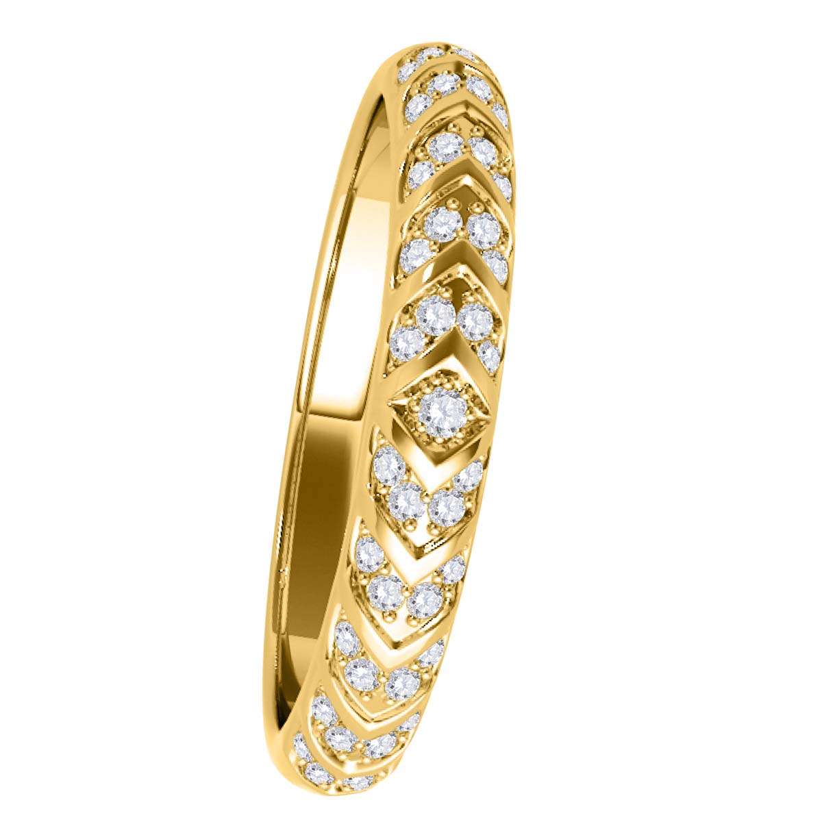 0.40 Carat Diamond Glamorous Prong Set Engagement Wedding Band In 10K Rose White & Yellow Gold Mauli Jewels