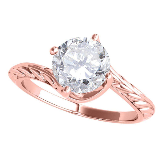 Mauli Jewels 0.35 Carat Sparkling Diamond Art Deco Solitaire Engagement Ring Prong 10K White Yellow Rose Gold Mauli Jewels