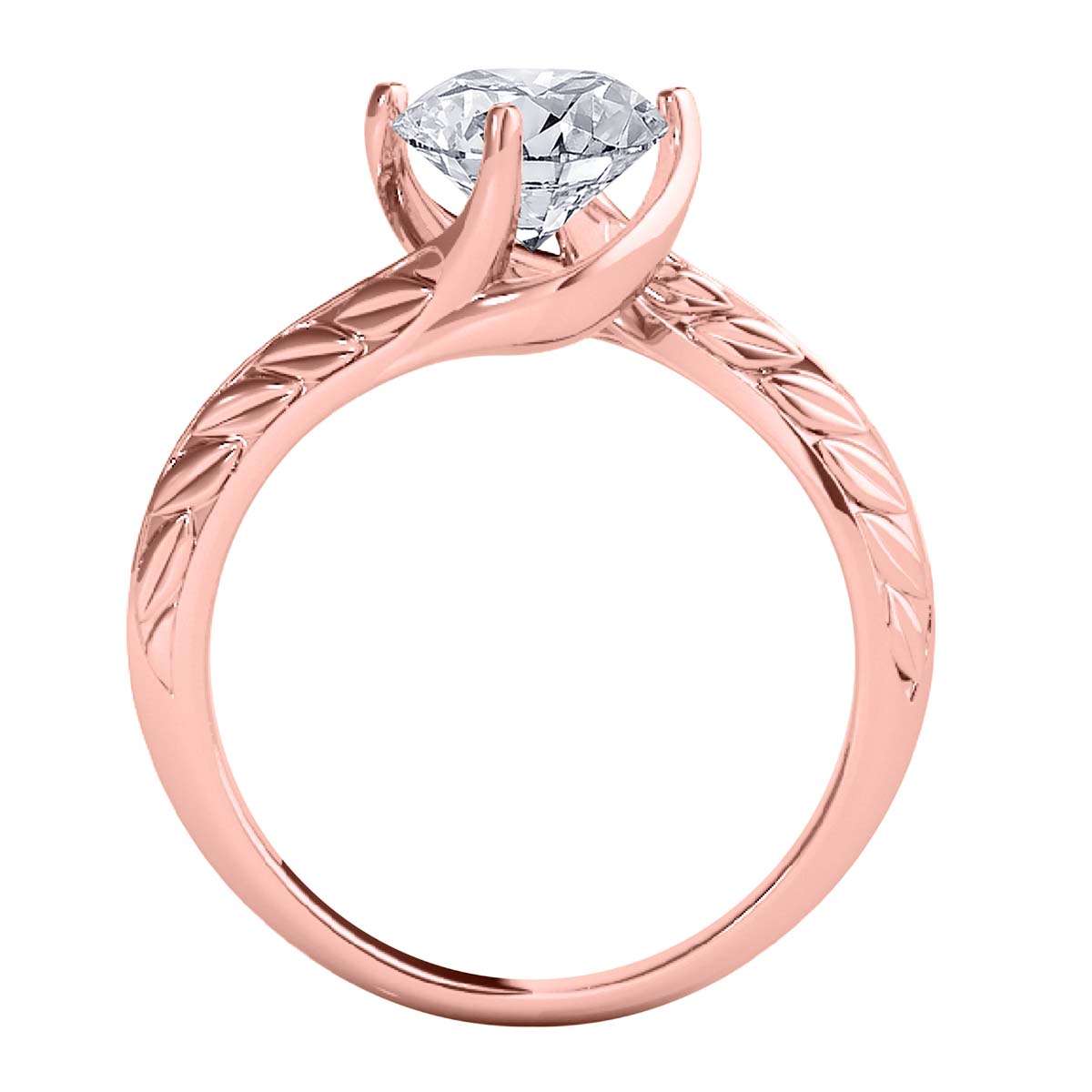 Mauli Jewels 0.35 Carat Sparkling Diamond Art Deco Solitaire Engagement Ring Prong 10K White Yellow Rose Gold Mauli Jewels