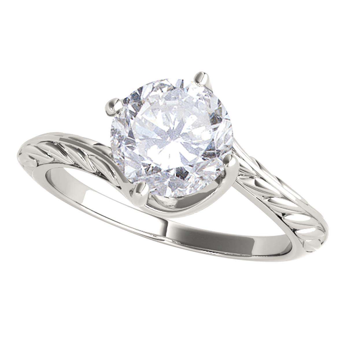 Mauli Jewels 0.35 Carat Sparkling Diamond Art Deco Solitaire Engagement Ring Prong 10K White Yellow Rose Gold Mauli Jewels