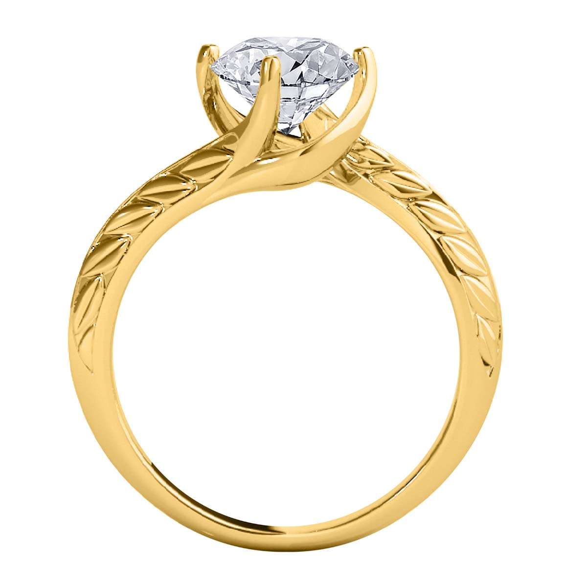 Mauli Jewels 0.35 Carat Sparkling Diamond Art Deco Solitaire Engagement Ring Prong 10K White Yellow Rose Gold Mauli Jewels