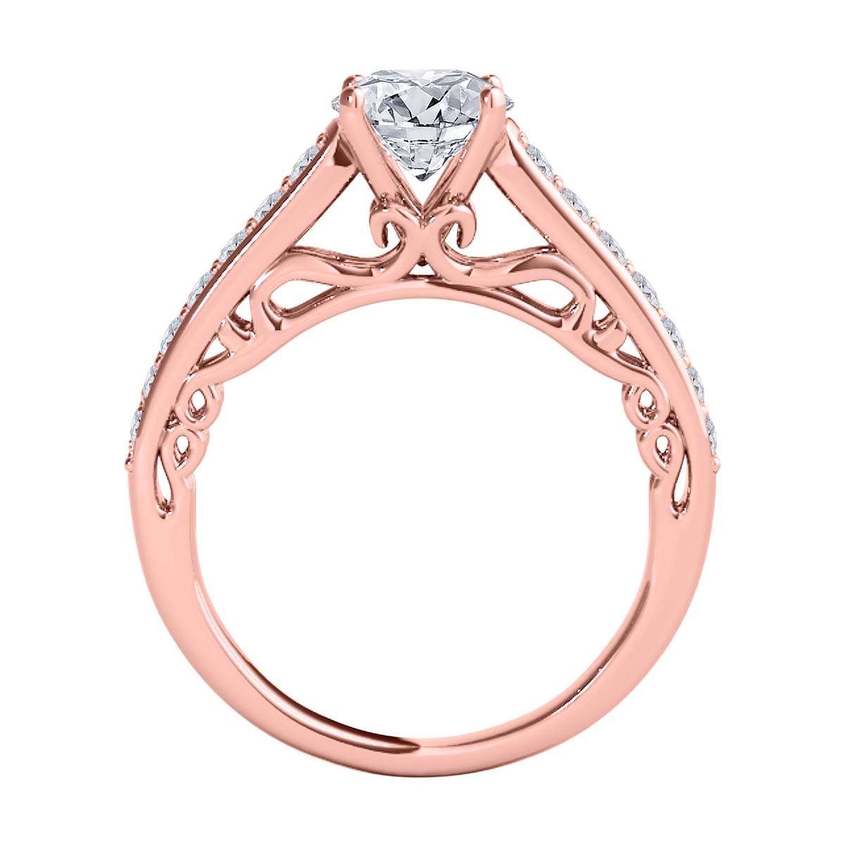 1.00 Carat Brilliant Cut Natural Diamond ( H-I/ I1-I2 ) Engagement Wedding Rings For Women In 14K Solid Gold Mauli Jewels