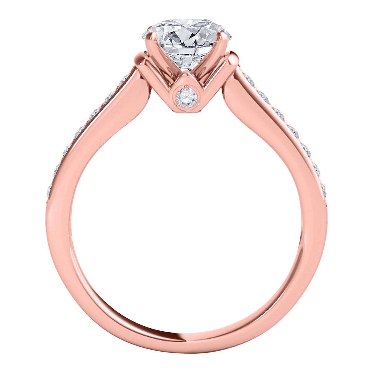 MAULIJEWELS 0.75 Carat Diamond Engagement Wedding Rings For Women In 14K White Yellow & Rose Gold Mauli Jewels