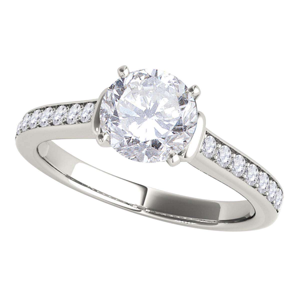 MAULIJEWELS 0.75 Carat Diamond Engagement Wedding Rings For Women In 14K White Yellow & Rose Gold Mauli Jewels