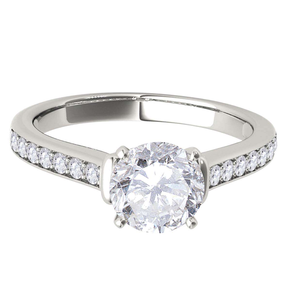 MAULIJEWELS 0.75 Carat Diamond Engagement Wedding Rings For Women In 14K White Yellow & Rose Gold Mauli Jewels