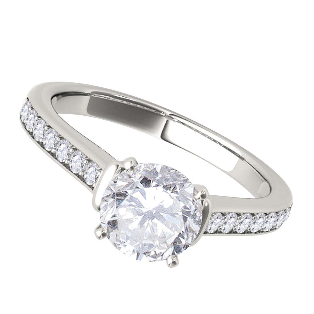 MAULIJEWELS 0.75 Carat Diamond Engagement Wedding Rings For Women In 14K White Yellow & Rose Gold Mauli Jewels