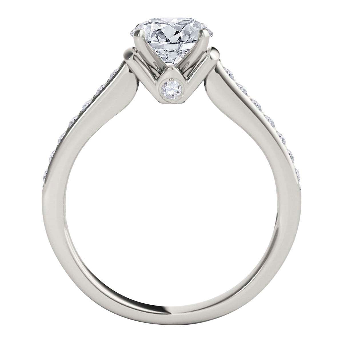 MAULIJEWELS 0.75 Carat Diamond Engagement Wedding Rings For Women In 14K White Yellow & Rose Gold Mauli Jewels