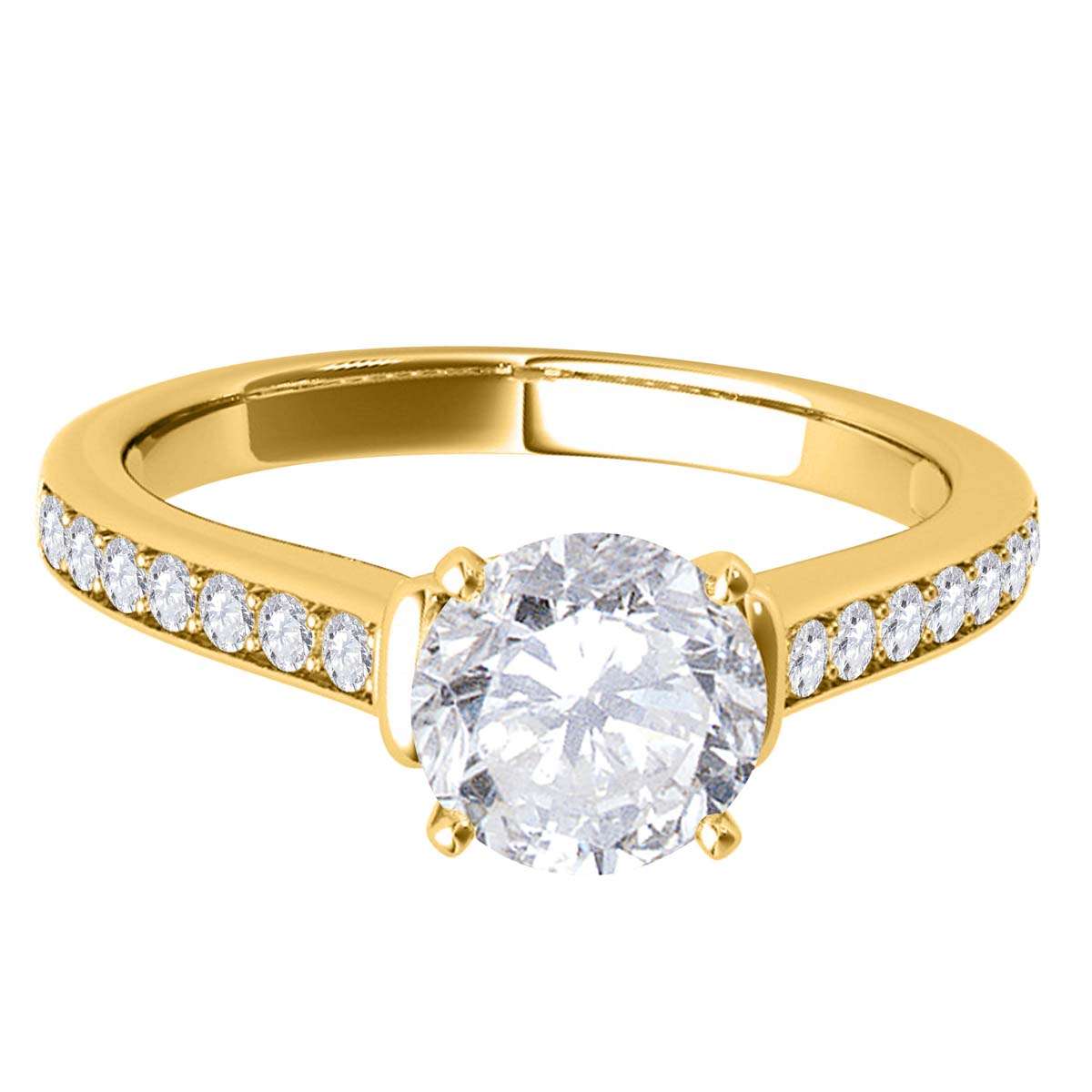 MAULIJEWELS 0.75 Carat Diamond Engagement Wedding Rings For Women In 14K White Yellow & Rose Gold Mauli Jewels