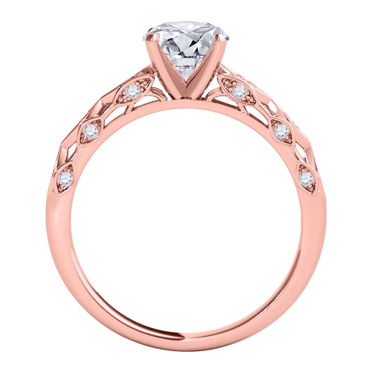 0.75 Carat Brilliant Cut Natural Diamond Solitaire Engagement Rings For Women In 14K Rose White & Yellow Gold Mauli Jewels