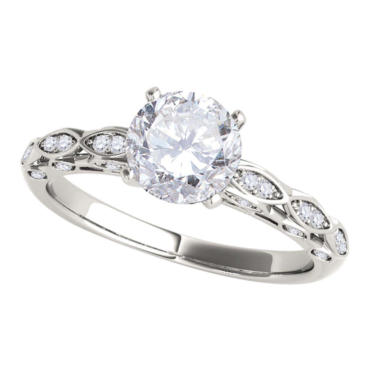 0.75 Carat Brilliant Cut Natural Diamond Solitaire Engagement Rings For Women In 14K Rose White & Yellow Gold Mauli Jewels