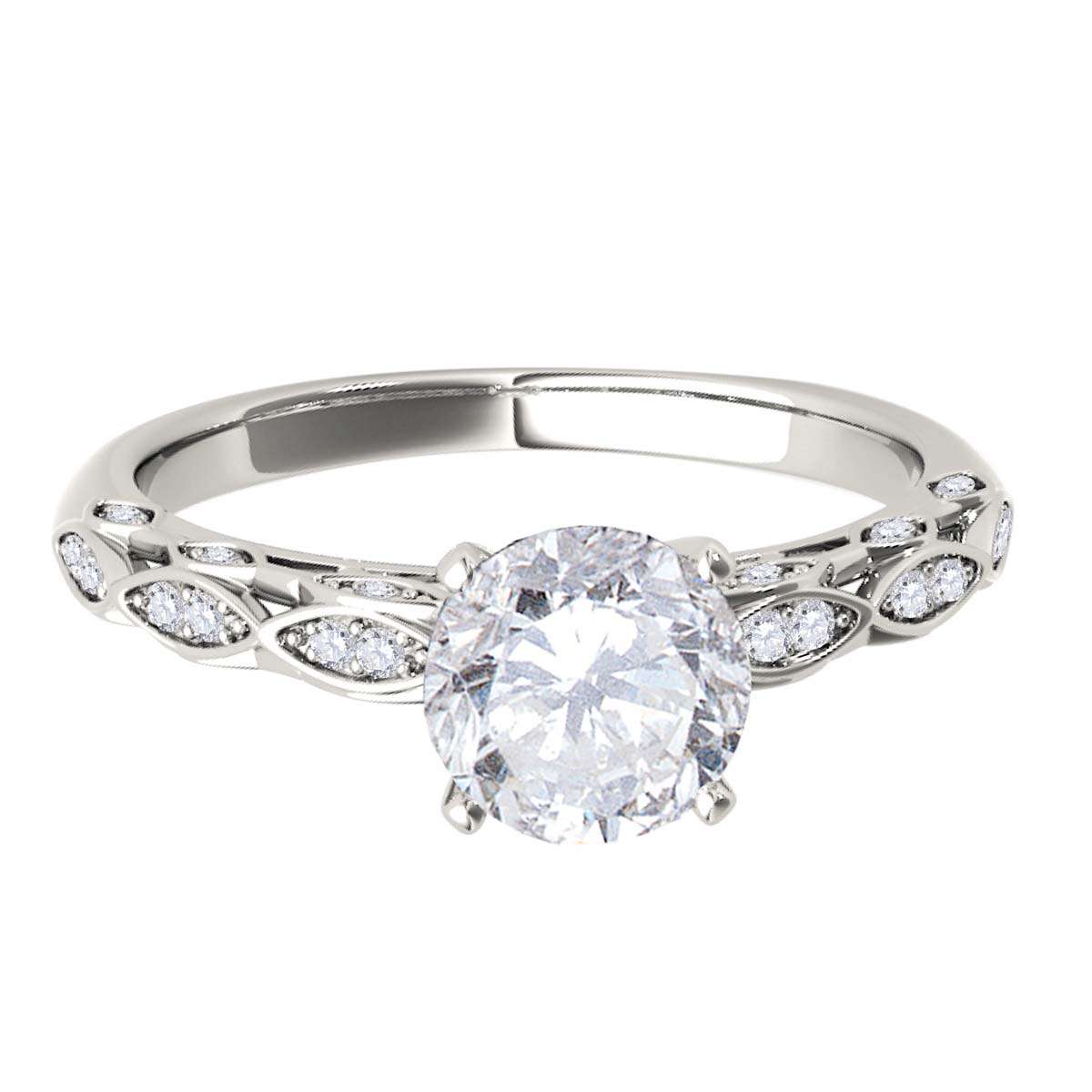 0.75 Carat Brilliant Cut Natural Diamond Solitaire Engagement Rings For Women In 14K Rose White & Yellow Gold Mauli Jewels