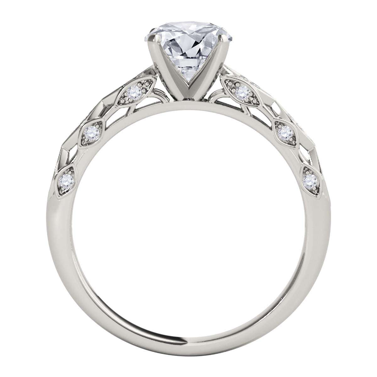 0.75 Carat Brilliant Cut Natural Diamond Solitaire Engagement Rings For Women In 14K Rose White & Yellow Gold Mauli Jewels