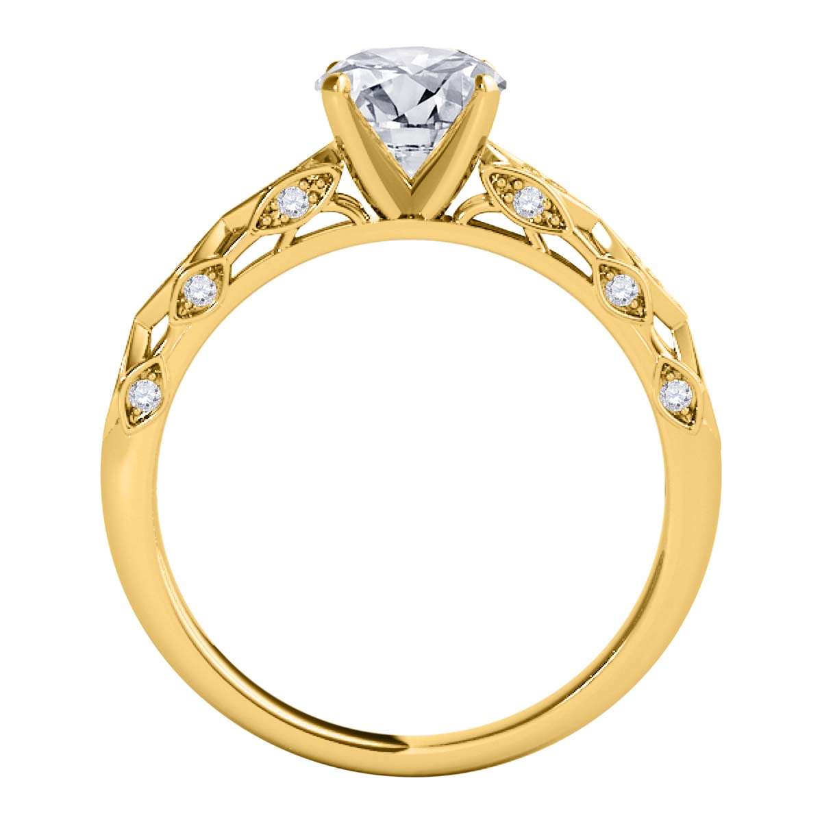 0.75 Carat Brilliant Cut Natural Diamond Solitaire Engagement Rings For Women In 14K Rose White & Yellow Gold Mauli Jewels
