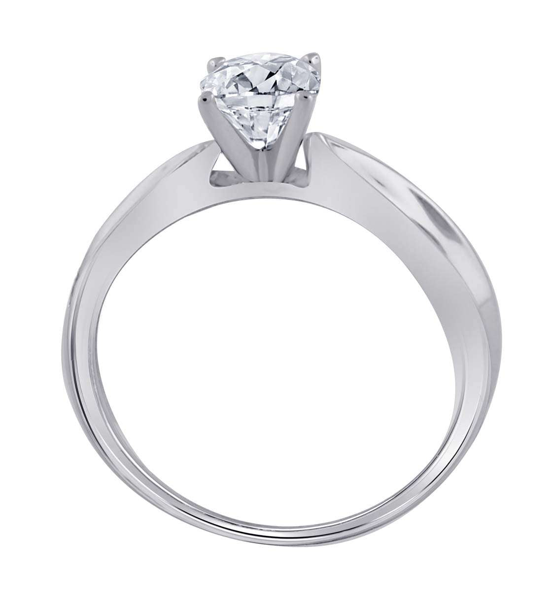 MauliJewels 0.25 Carat Brilliant Cut Diamond Solitaire Wedding Ring Prong-Setting 10K Solid White, Rose & Yellow Gold Mauli Jewels