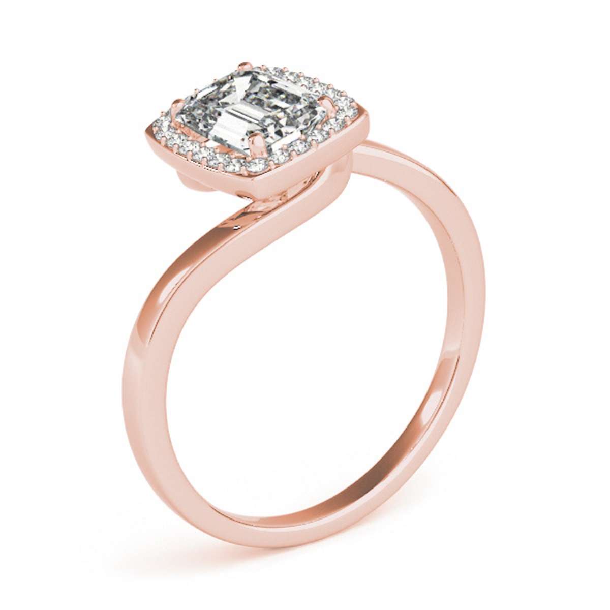 Mauli Jewels 1.15 Carat Emerald Shape Cubic Zirconia And Diamond Ring prong 10K Solid White Gold Mauli Jewels