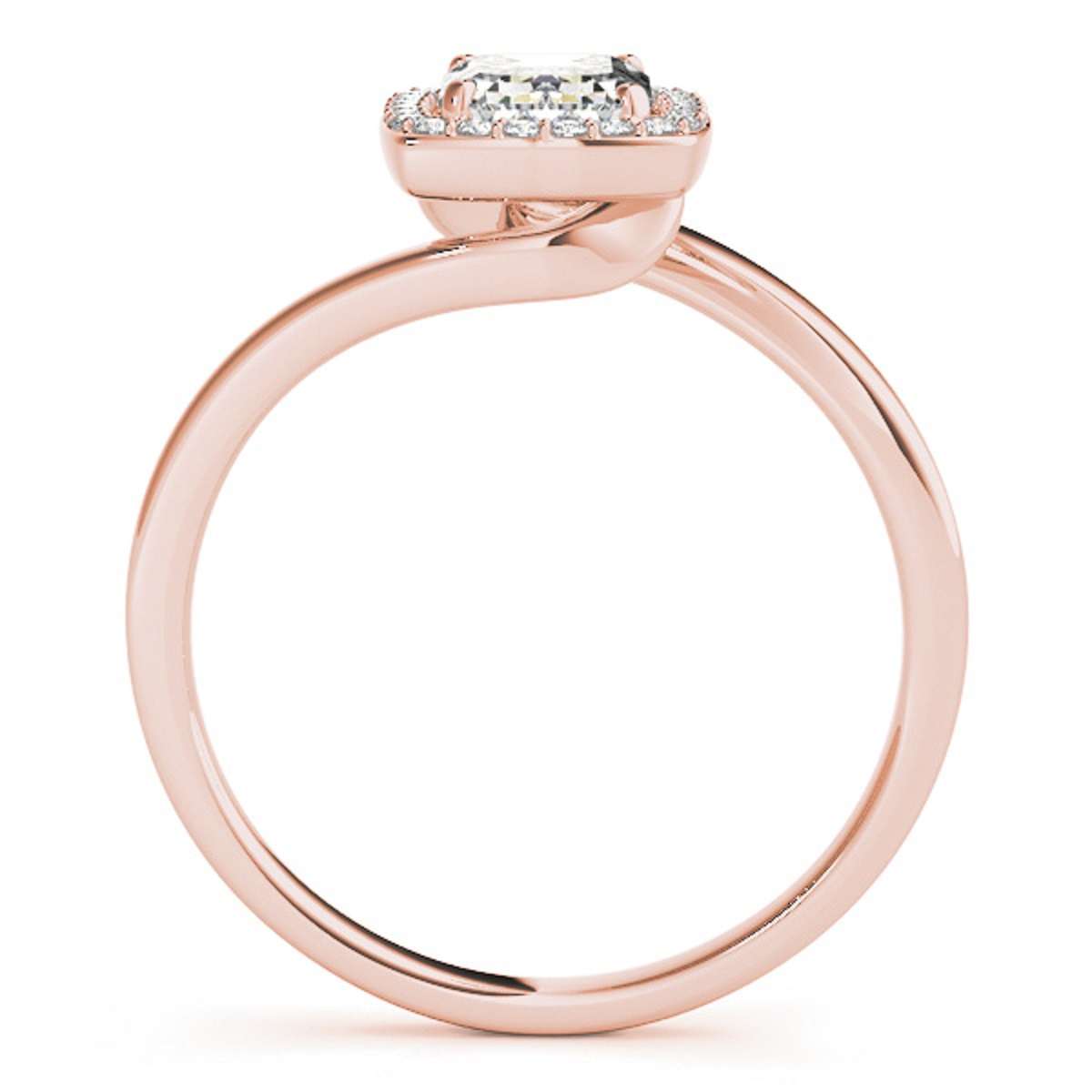 Mauli Jewels 1.15 Carat Emerald Shape Cubic Zirconia And Diamond Ring prong 10K Solid White Gold Mauli Jewels