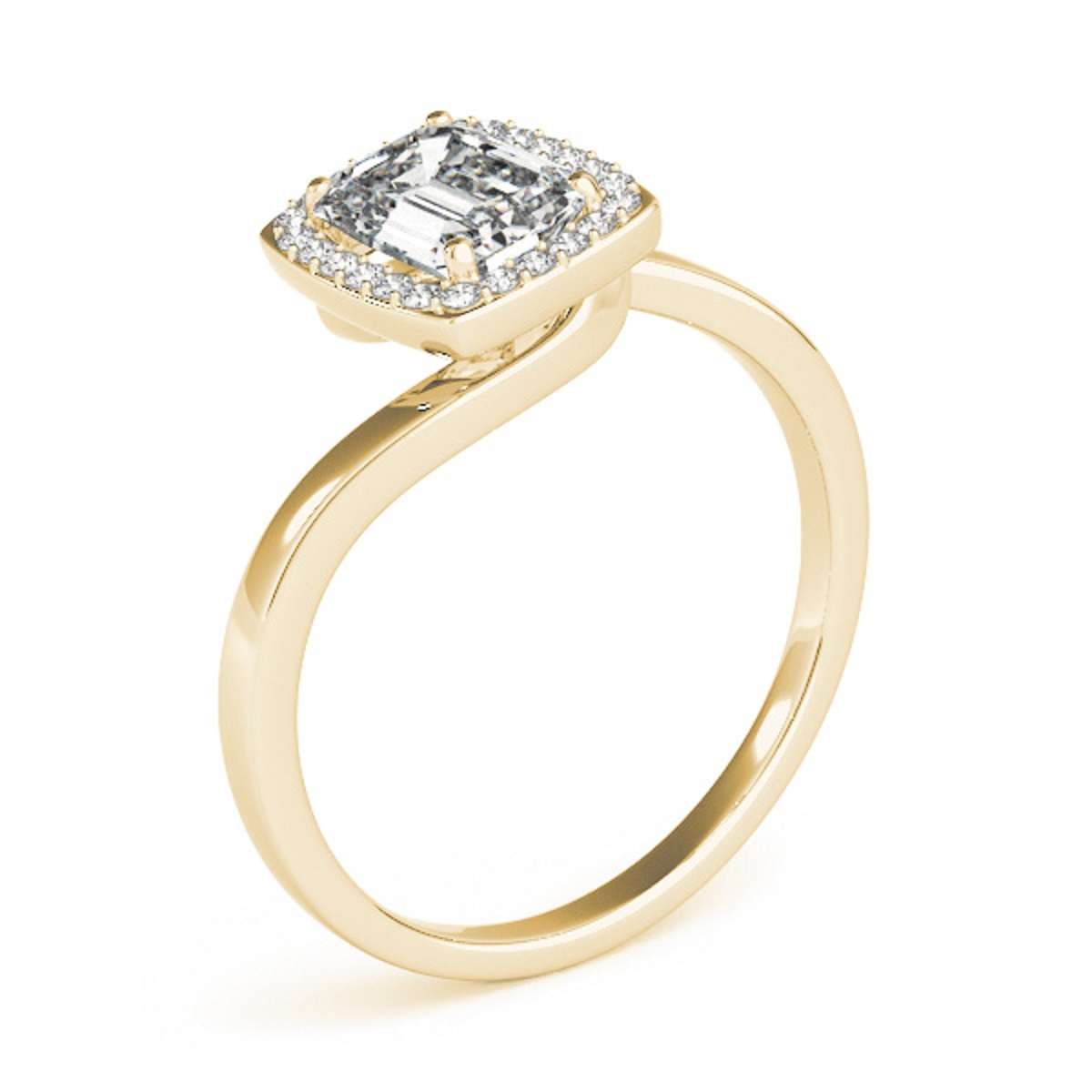 Mauli Jewels 1.15 Carat Emerald Shape Cubic Zirconia And Diamond Ring prong 10K Solid White Gold Mauli Jewels