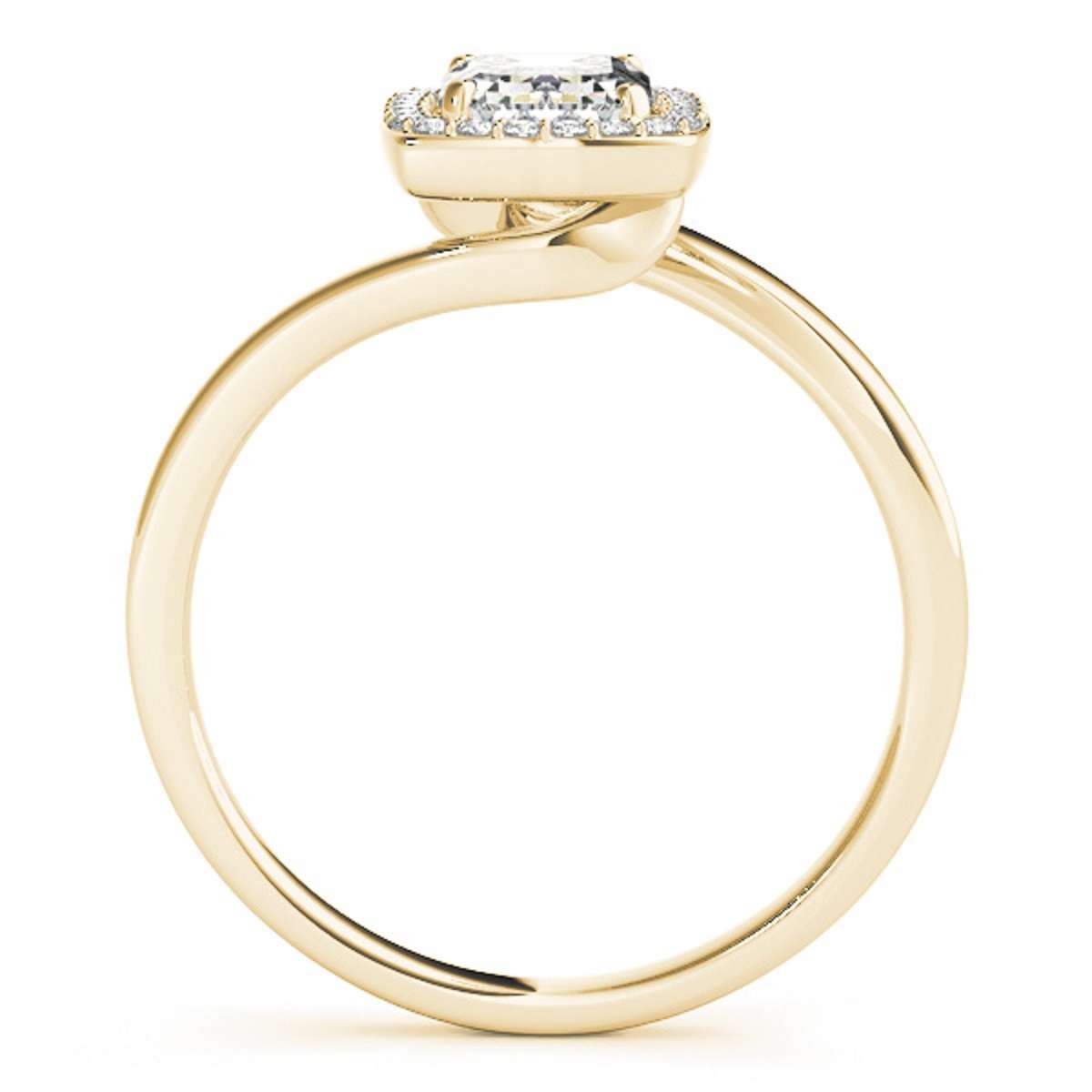 Mauli Jewels 1.15 Carat Emerald Shape Cubic Zirconia And Diamond Ring prong 10K Solid White Gold Mauli Jewels