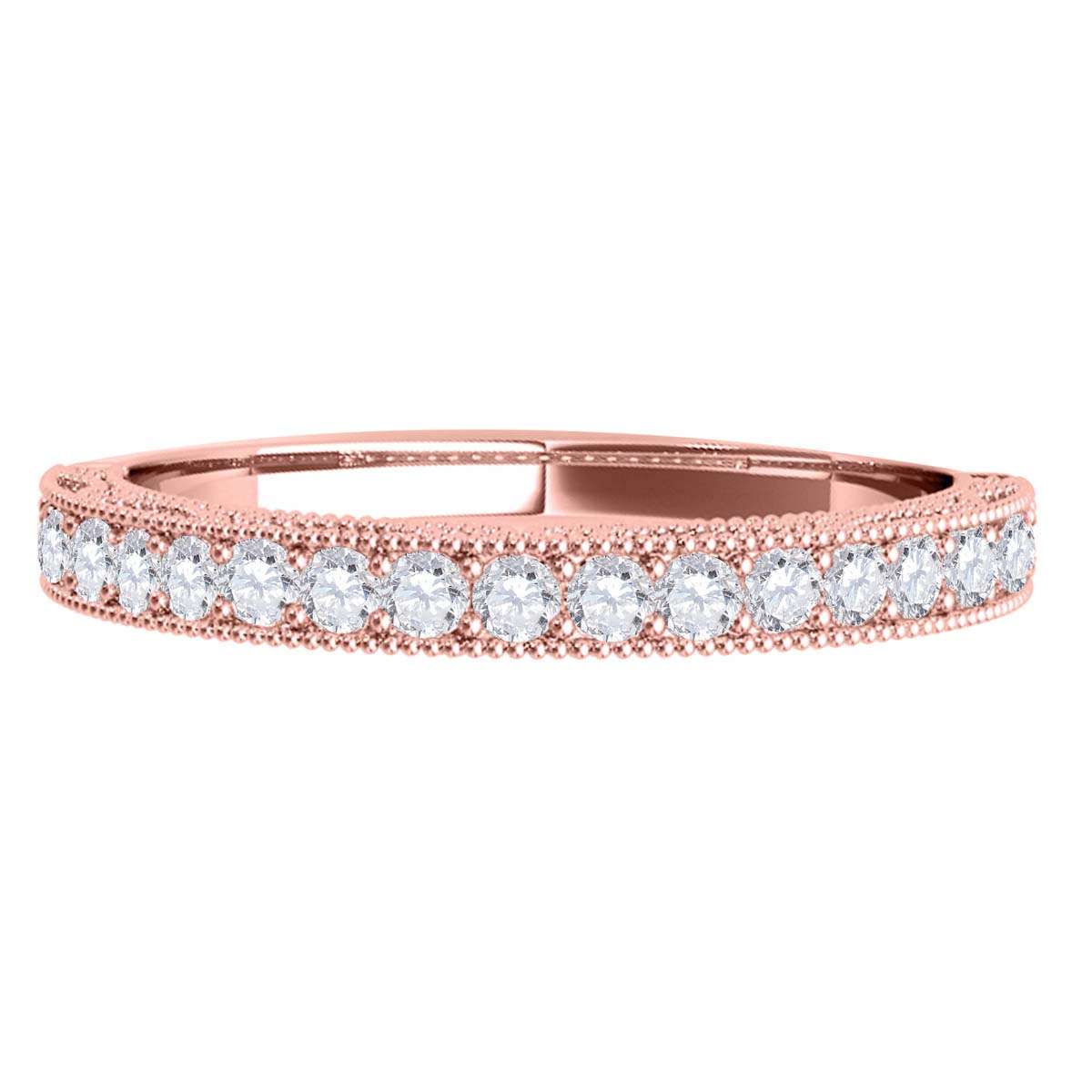 Mauli Jewels 0.30 Carat White Diamond Wedding Band for Women in 10K Solid Rose, White & Yellow Gold Mauli Jewels