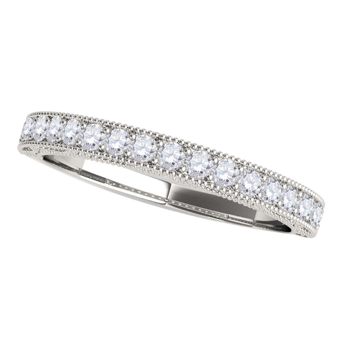 Mauli Jewels 0.30 Carat White Diamond Wedding Band for Women in 10K Solid Rose, White & Yellow Gold Mauli Jewels