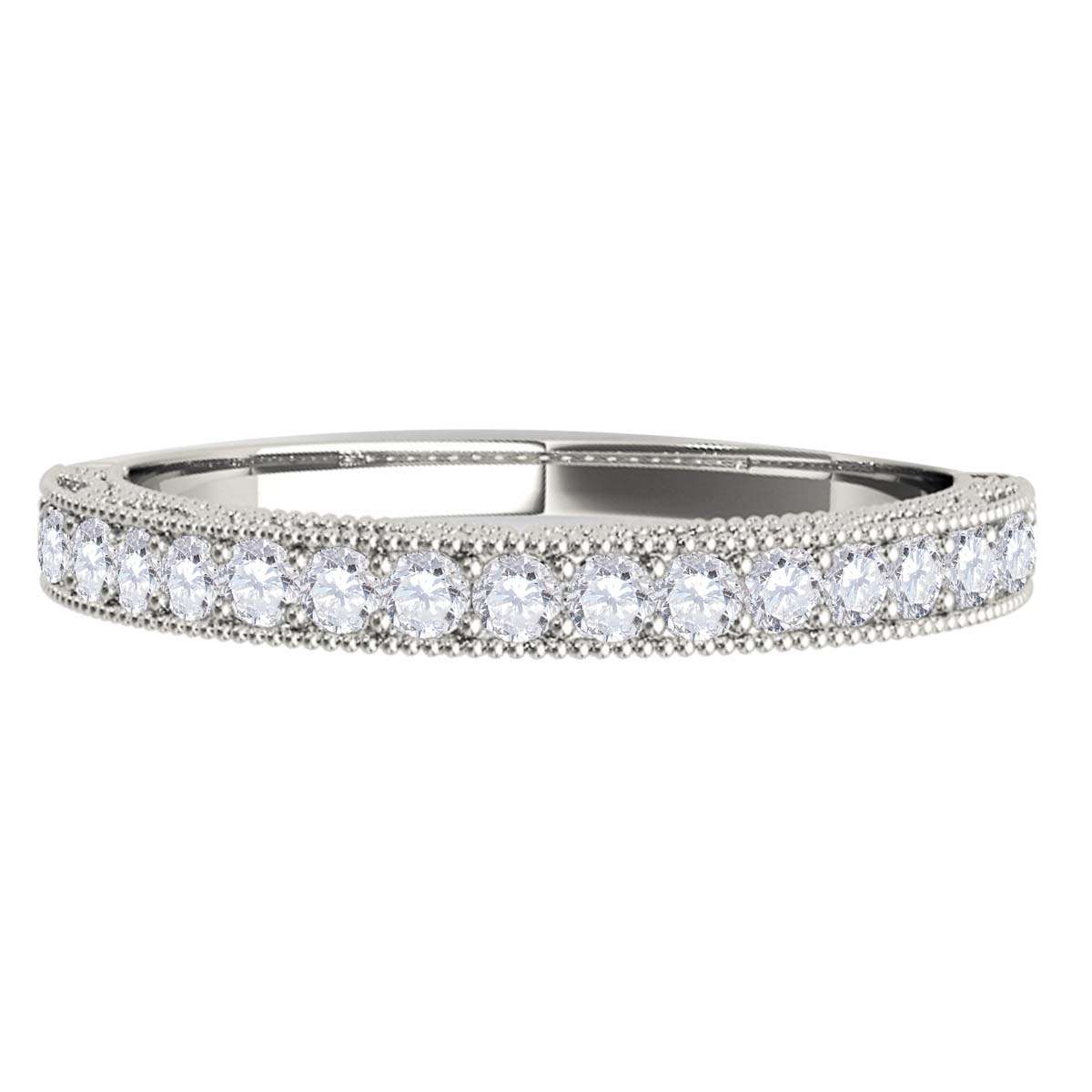 Mauli Jewels 0.30 Carat White Diamond Wedding Band for Women in 10K Solid Rose, White & Yellow Gold Mauli Jewels