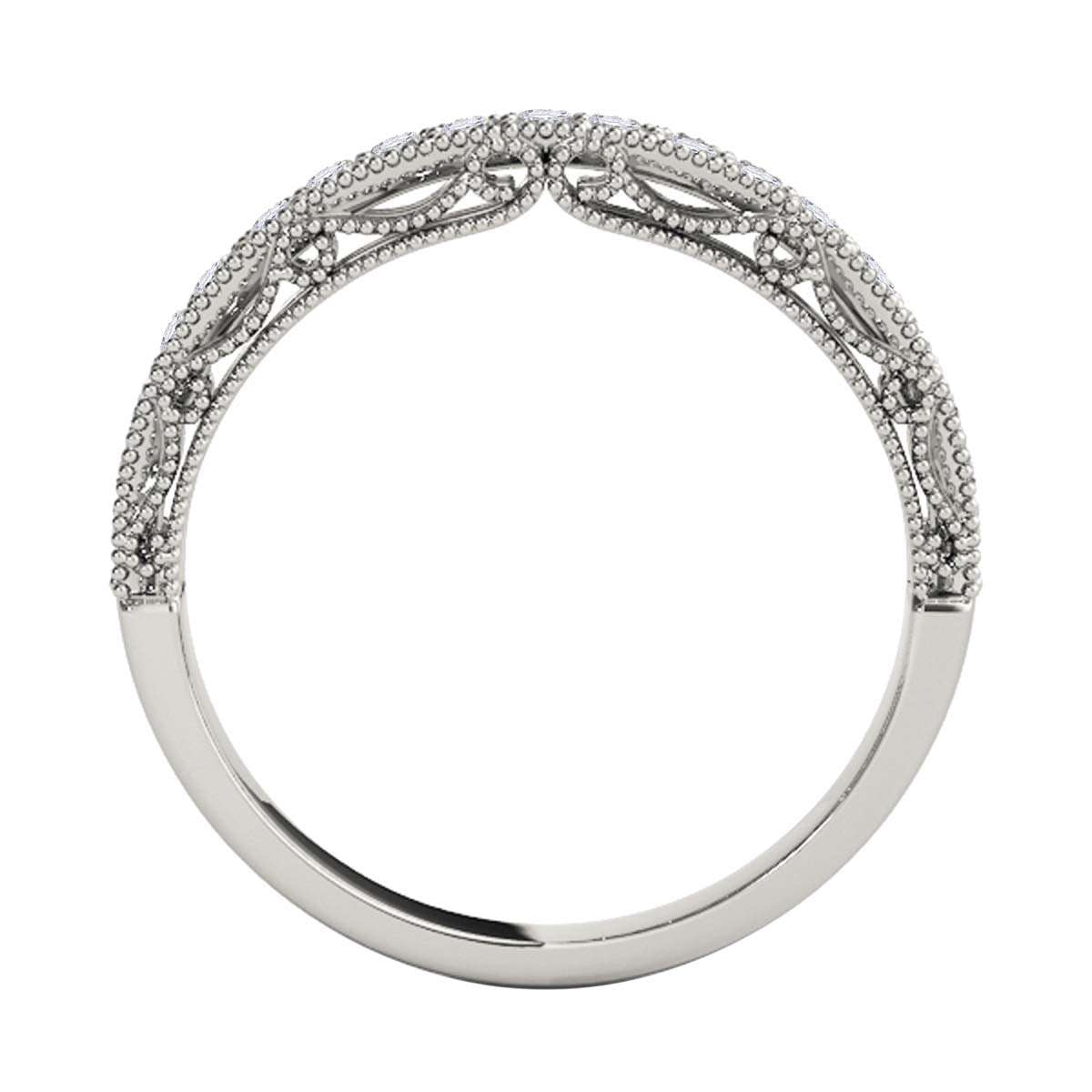 Mauli Jewels 0.30 Carat White Diamond Wedding Band for Women in 10K Solid Rose, White & Yellow Gold Mauli Jewels