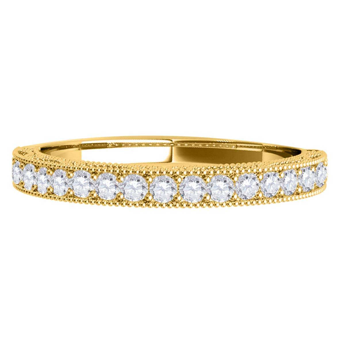 Mauli Jewels 0.30 Carat White Diamond Wedding Band for Women in 10K Solid Rose, White & Yellow Gold Mauli Jewels