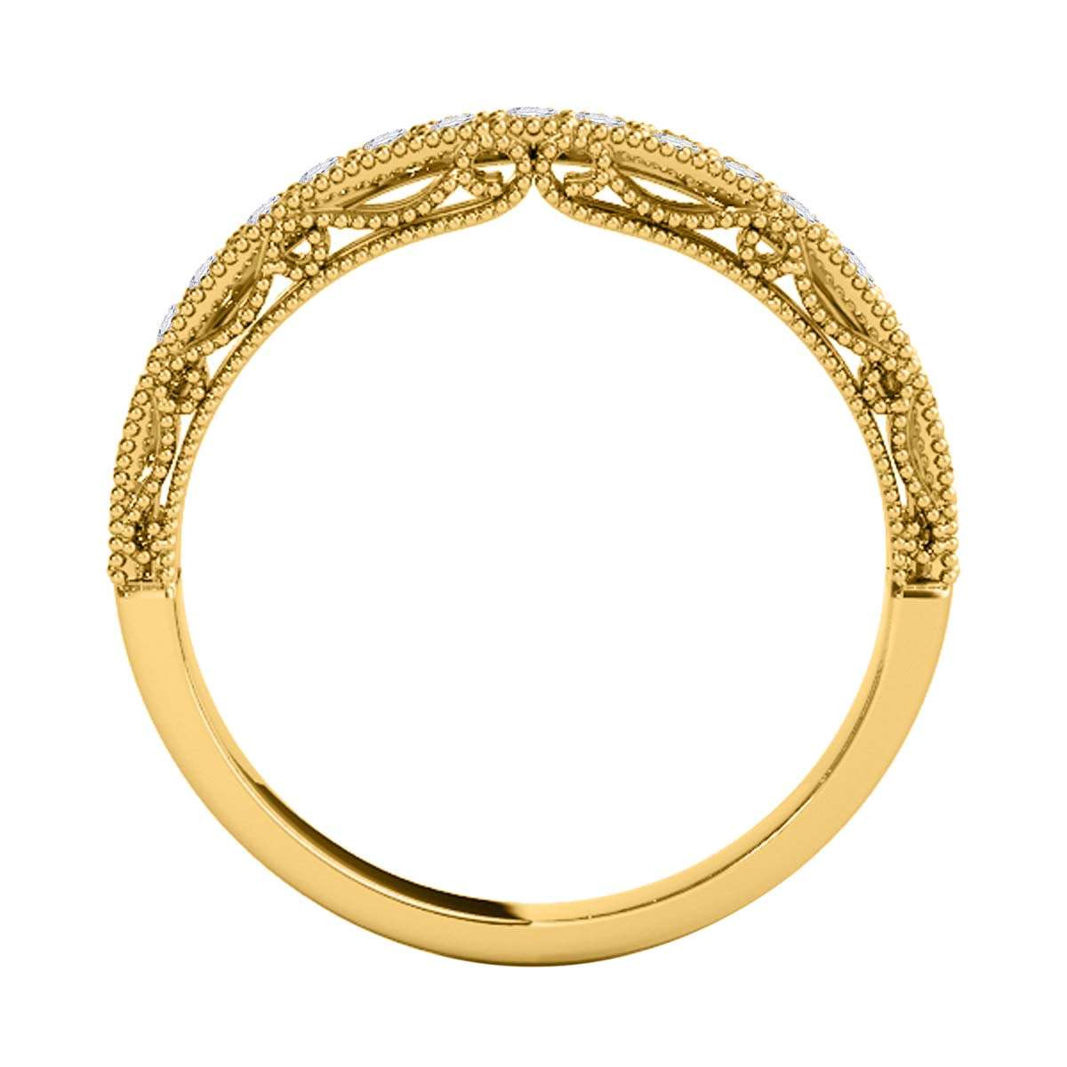 Mauli Jewels 0.30 Carat White Diamond Wedding Band for Women in 10K Solid Rose, White & Yellow Gold Mauli Jewels