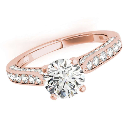 Mauli Jewels 1.00 Carat Brilliant Cut Diamond Antique Engagement Wedding Ring 14K Solid Rose White Yellow Gold Mauli Jewels