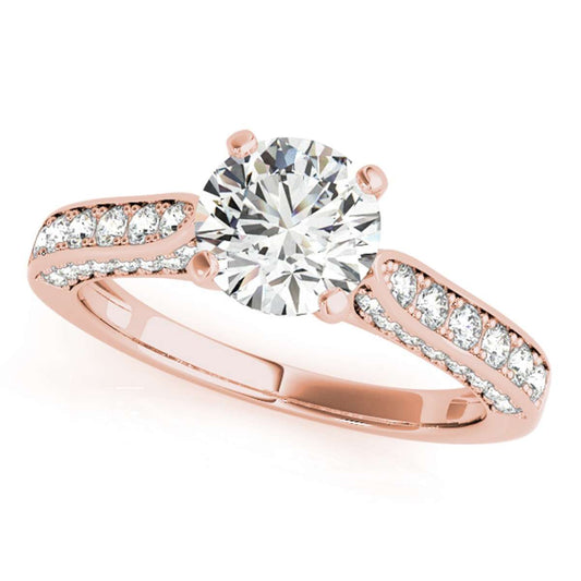 Mauli Jewels 1.00 Carat Brilliant Cut Diamond Antique Engagement Wedding Ring 14K Solid Rose White Yellow Gold Mauli Jewels