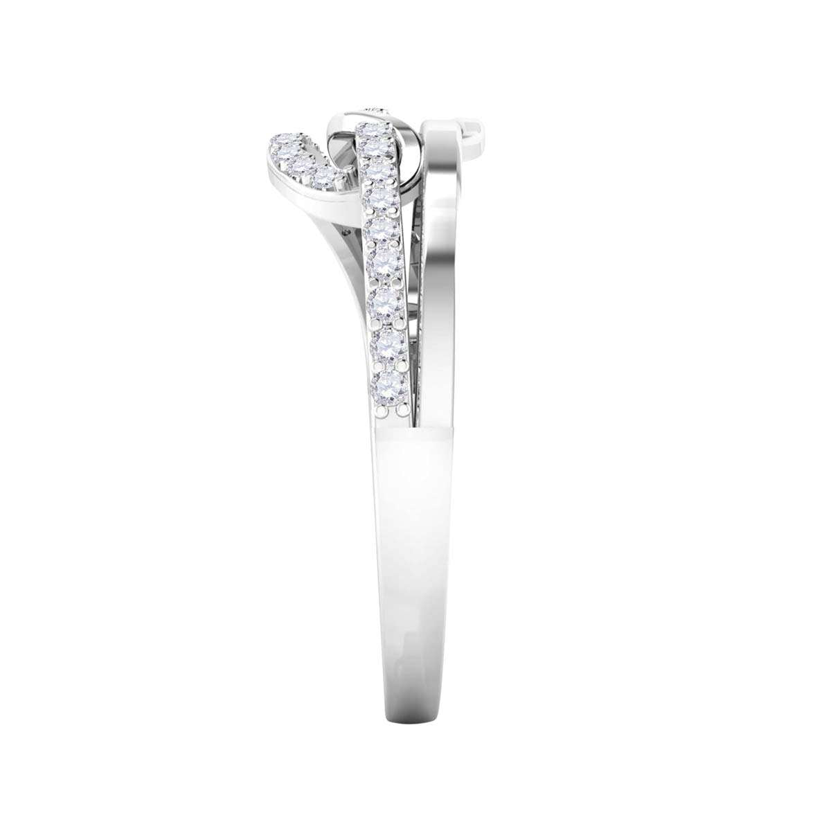 MauliJewels 1/4 Carat Diamond Split-Shank Wedding Band Prong-Setting 10K Rose, White Yellow Gold Mauli Jewels