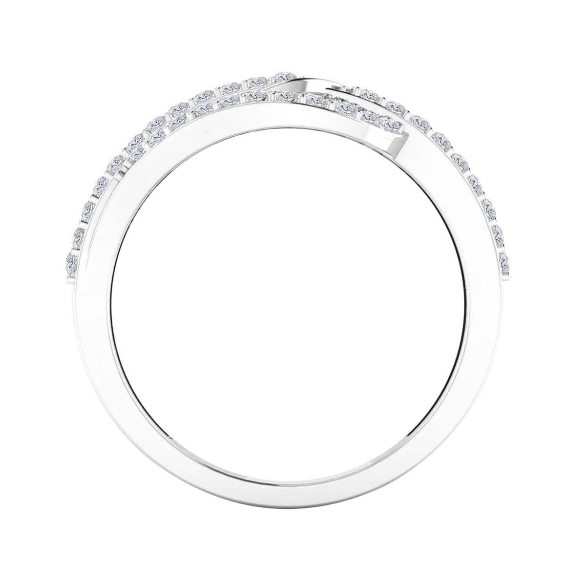 MauliJewels 1/4 Carat Diamond Split-Shank Wedding Band Prong-Setting 10K Rose, White Yellow Gold Mauli Jewels
