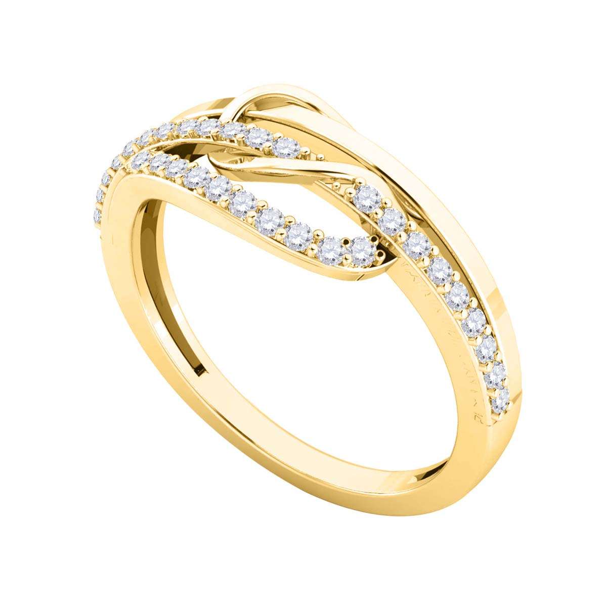 MauliJewels 1/4 Carat Diamond Split-Shank Wedding Band Prong-Setting 10K Rose, White Yellow Gold Mauli Jewels