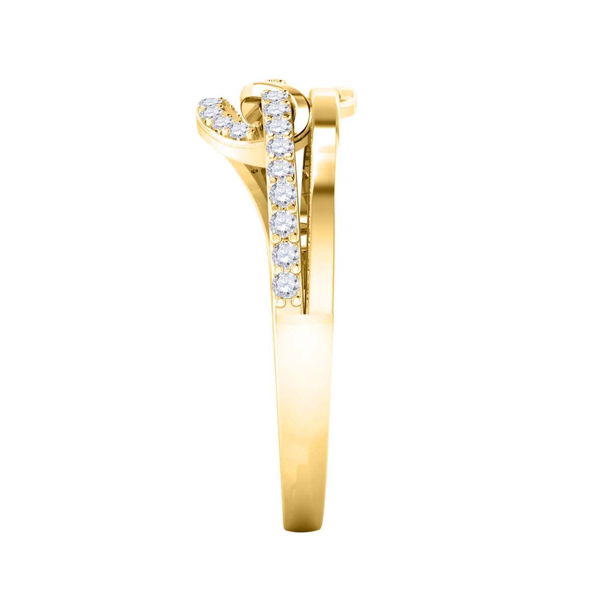 MauliJewels 1/4 Carat Diamond Split-Shank Wedding Band Prong-Setting 10K Rose, White Yellow Gold Mauli Jewels