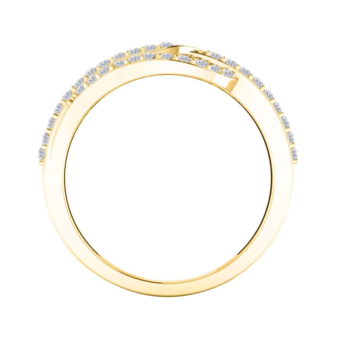 MauliJewels 1/4 Carat Diamond Split-Shank Wedding Band Prong-Setting 10K Rose, White Yellow Gold Mauli Jewels