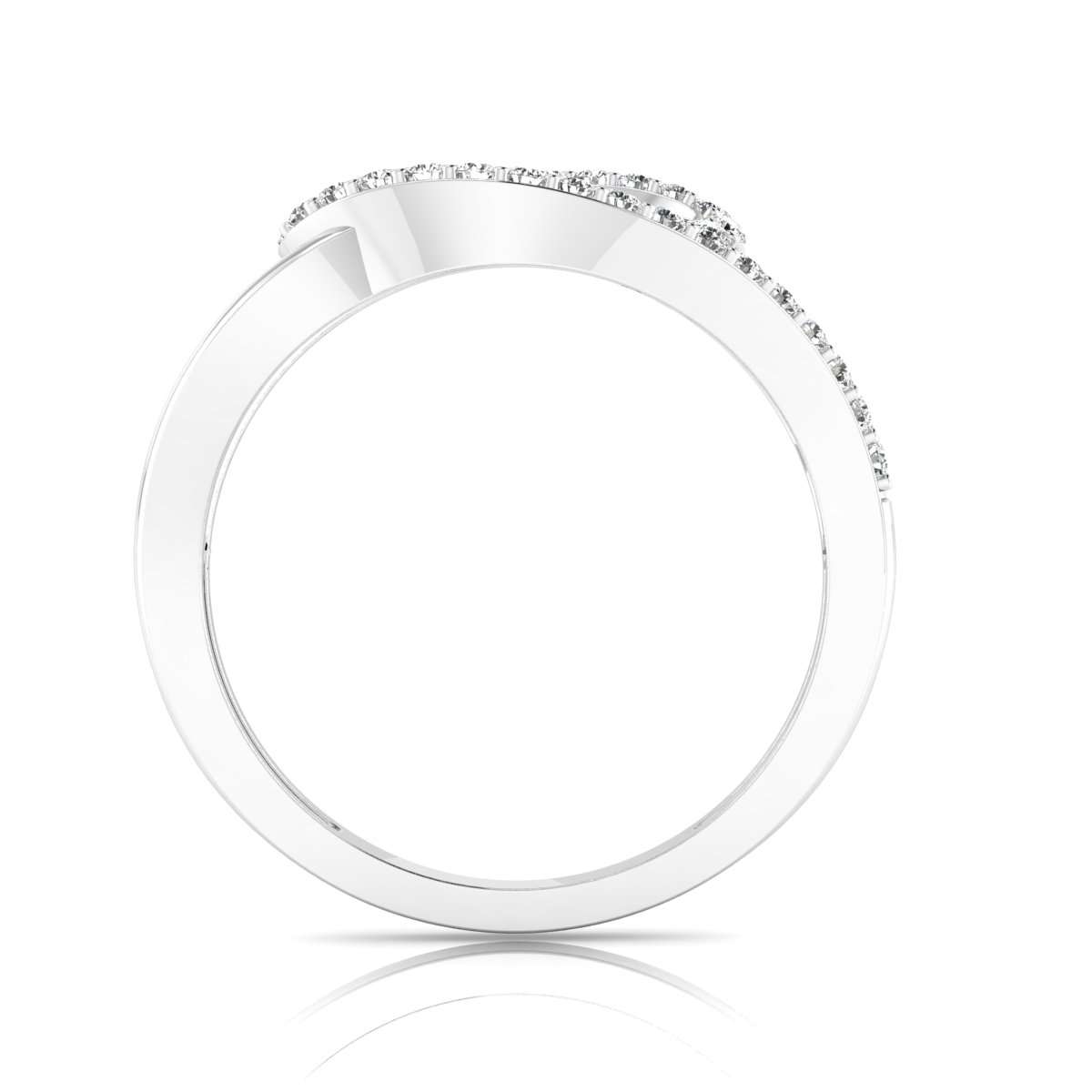 MauliJewels 1/3 Carat Interlocking Wedding Swirl Diamond Ring for Women 10K Rose, White Yellow Gold Mauli Jewels