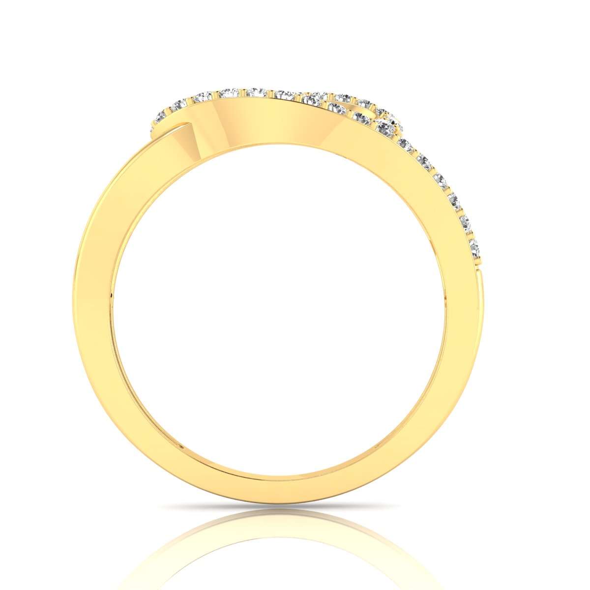 MauliJewels 1/3 Carat Interlocking Wedding Swirl Diamond Ring for Women 10K Rose, White Yellow Gold Mauli Jewels