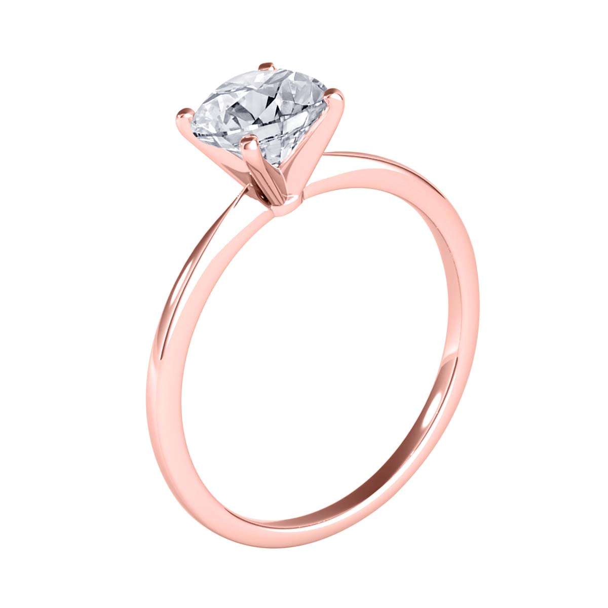 MAULI JEWELS 0.50 Carat Brilliant Cut Diamond Prong Set Classic Solitaire Ring In 10K Solid White Rose Yellow Gold, Mauli Jewels