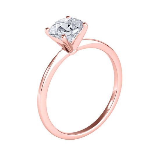 MAULI JEWELS 0.50 Carat Brilliant Cut Diamond Prong Set Classic Solitaire Ring In 10K Solid White Rose Yellow Gold, Mauli Jewels