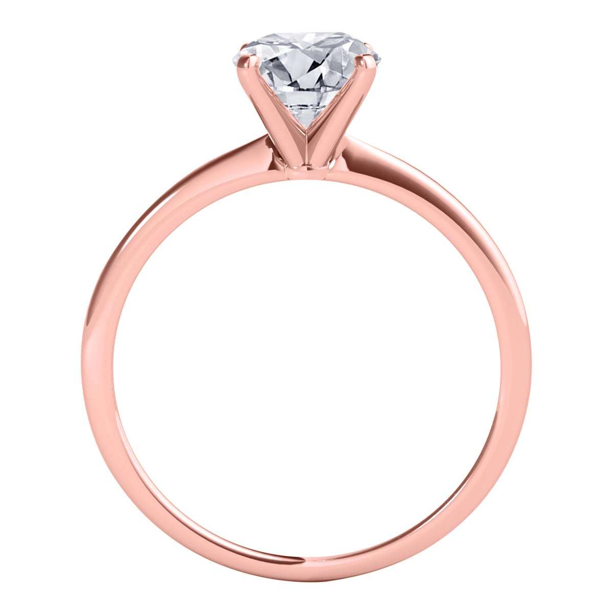MAULI JEWELS 0.50 Carat Brilliant Cut Diamond Prong Set Classic Solitaire Ring In 10K Solid White Rose Yellow Gold, Mauli Jewels