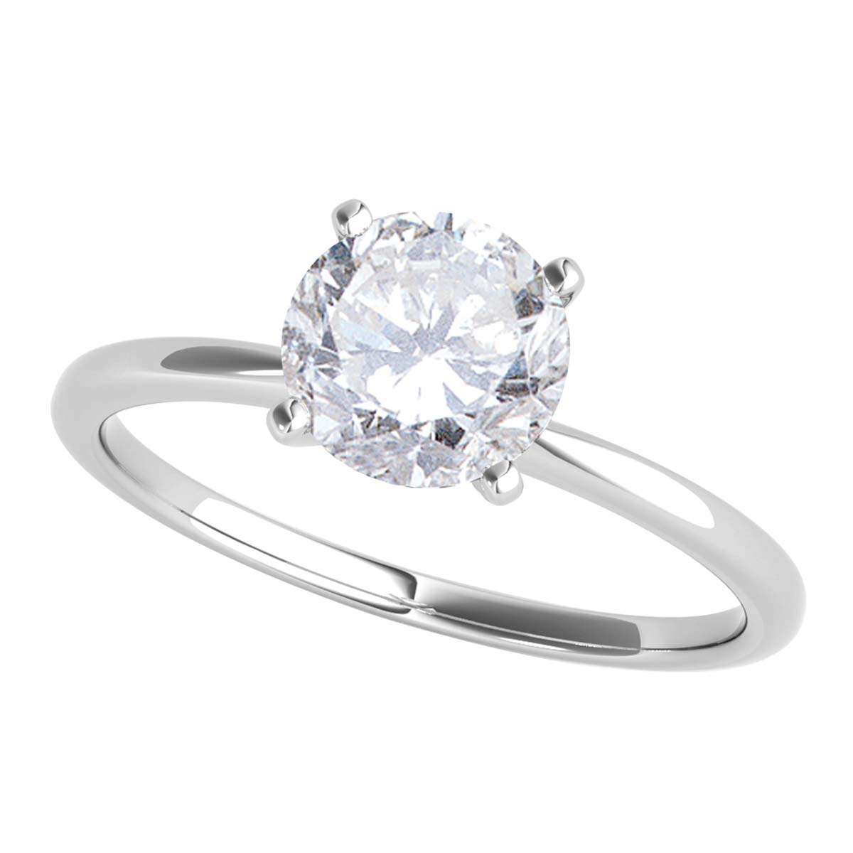 MAULI JEWELS 0.50 Carat Brilliant Cut Diamond Prong Set Classic Solitaire Ring In 10K Solid White Rose Yellow Gold, Mauli Jewels
