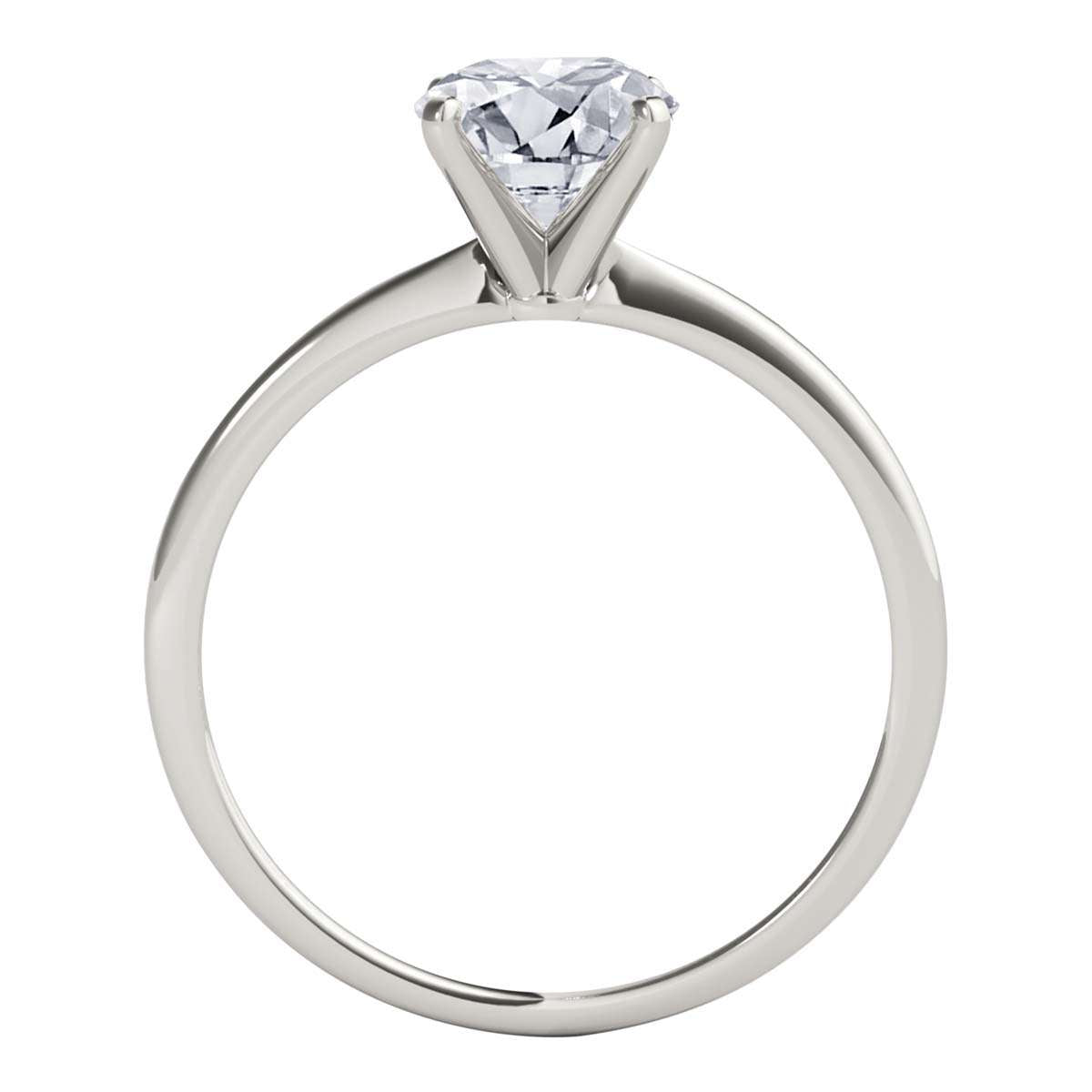 MAULI JEWELS 0.50 Carat Brilliant Cut Diamond Prong Set Classic Solitaire Ring In 10K Solid White Rose Yellow Gold, Mauli Jewels