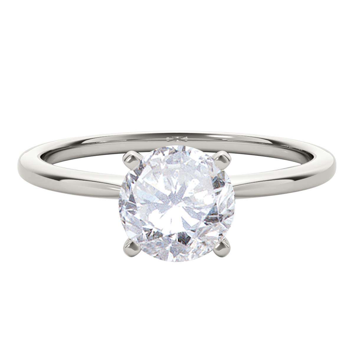 MAULI JEWELS 0.50 Carat Brilliant Cut Diamond Prong Set Classic Solitaire Ring In 10K Solid White Rose Yellow Gold, Mauli Jewels